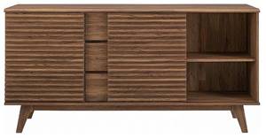 lot 26 image: Modway Render 63 Mid-Century Modern Sideboard Buffet Table or TV Stand in Walnut