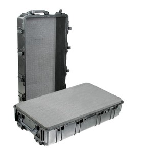lot 29 image: Pelican 1780 Black Transport Case with Wheels and Foam for Sensitive equipment
