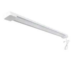 lot 46 image: Commercial Electric 3 ft. 1-Light 30-Watt Integrated LED White Utility Shop Light with Power Cord Pallet of 4 Cases