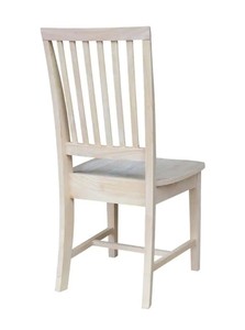 lot 48 image: International Concepts Set of Two Unfinished Wood Mission Dining Chair
