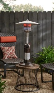 lot 86 image: Hampton Bay 11,000 BTU Powder Coated Bronze Tabletop Propane Patio Heater
