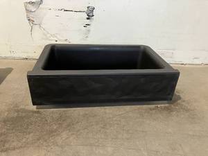 lot 103 image: Kohler Cairn 34 undermount single-bowl farmhouse kitchen sink with faceted design