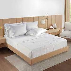 lot 17 image: Hotel Signature 400 Thread Count Supima Cotton 6-piece Sheet Set, White  Queen