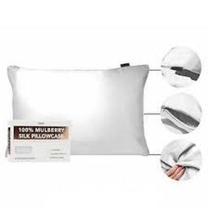 lot 20 image: NIGHT 100% Mulberry Silk Pillowcase, White  King