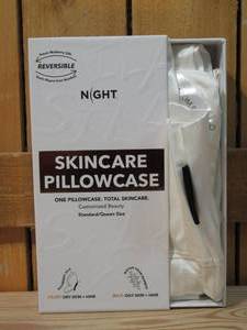 lot 21 image: Night Skincare Pillowcase, White  Queen