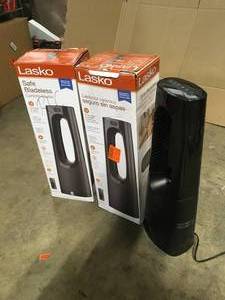 Lot of 3 Lasko Fans, customer returns, Review all pictures