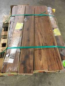 Home Decorators Collection Distressed Brown Hickory 12 mm Thick x 6-14 in. Wide x 50-2532 in. Length Laminate Flooring (15.45 sq. ft.  case) 7 cases, Review all pictures, Open Boxes