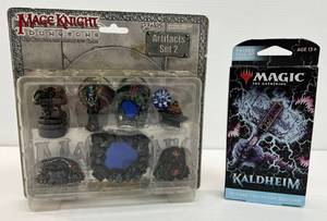 Mage Knight Dungeons Artifacts Set # 2 And Magic The Gathering Kaldheim 15- Card Collector Boosters NIB