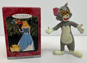 Hallmark Keepsake Ornament Sleeping Beauty Princess Aurora And 1989 Bendable Tom Figure