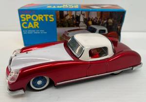 Vintage Friction Drive Lucky Sports Car With Opening Front Hood And Engine Action And Sound  MF 753 NIB Made In China