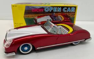 Vintage Friction Drive Lucky Open Car With Opening Hood And Engine Action And Sound  MF 787 NIB Made In China