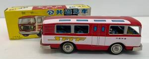 Vintage Friction Drive Sight Seeing Tin Litho Bus  MF 130 NIB