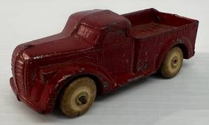 Vintage 1930s-40s Cast Metal Beer Truck with white rubber tires