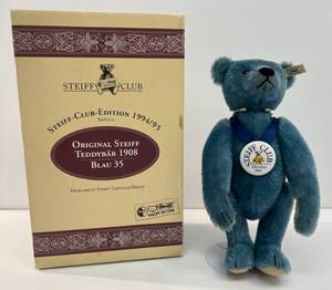Steiff Club 199495  Blue Bear EAN 420047 With Box