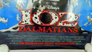 2000 Disneys 102 Dalmatians Double Sided Original Advance Movie Theater Poster