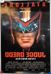 1995 Judge Dredd  Double Sided Original Advance Movie Theater Poster