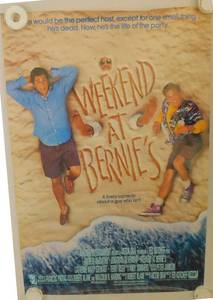 1989 Weekend At Bernies Double Sided Original Movie Theater Poster