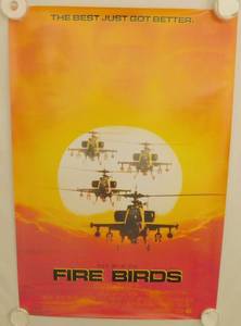 1990 Fire Birds  Double Sided Original Movie Theater Poster