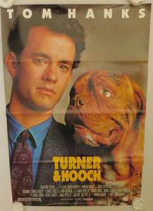 1989 Turner & Hooch  Double Sided Original Movie Theater Poster