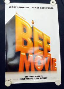 2007 DreamWorks Bee Movie Double Sided Original Advance Movie Theater Poster