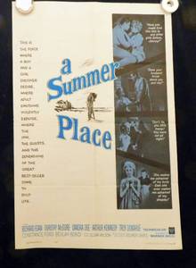 1963 A Summer Place Single Sided Original Movie Theater Poster