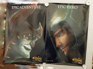 Set of 2 2013 Epic Double Sided Original Advance Movie Theater Posters Including Epic Adventure and Epic Hero