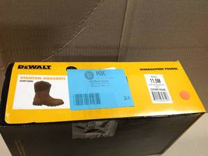 DEWALT Mens Stanton Waterproof Wellington Work Boots - Steel Toe - Bison Brown Size 11.5