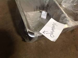 Elkay Avenue Stainless Steel 33 x 22 x 9  Double sink customer return dented see pictures