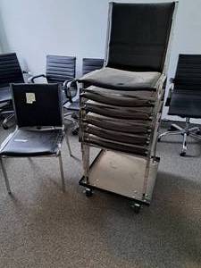 lot 145 image: Lot of (8) Stacking Conference Chairs