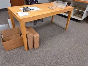 lot 213 image: 60 Wooden Dining Table