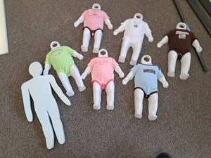 lot 255 image: Lot of (7) Baby Mannequins