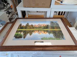 lot 261 image: Print - Teton Morning by John C. Gill , FramedSingle MatteGlass