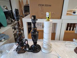 lot 277 image: Lot of (3) Table Lamp Bases
