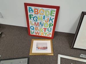 lot 267 image: Lot of (2) Baby theme Framed Wall Art