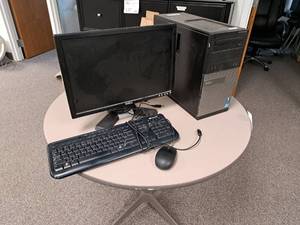 lot 56 image: Dell Optiplex 390 Desktop Computer System - PC,  Dell 19 Monitor, USB Keyboard and Mouse