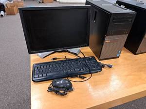 lot 57 image: Dell Optiplex 390 Desktop Computer System - PC,  Dell 20 Monitor, USB Keyboard and Mouse