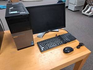 lot 58 image: Dell Optiplex 390 Desktop Computer System - PC,  Dell 20 Monitor, USB Keyboard and Mouse