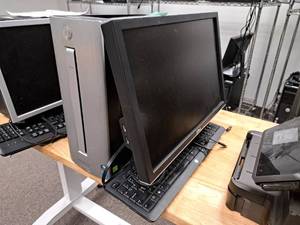 lot 68 image: HP Envy Desktop Computer - PC, Bang & Olufson Sound, Dell 19 Monitor, Keyboard and Mouse