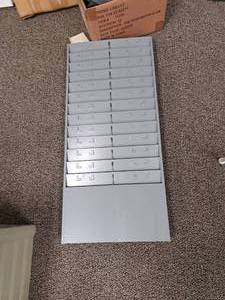 lot 750 image: Metal Wall-Mount Document Organizer 26-slot
