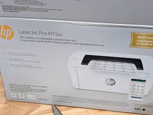 lot 112 image: HP LaserJet Pro M15w Printer (in original box)