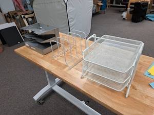 lot 767 image: Lot of (3) Desktop Office Paper Organizers
