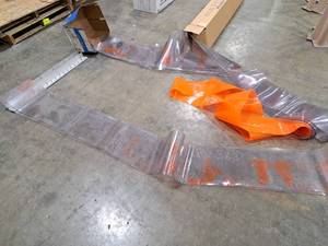 lot 781 image: Uline 110 Vinyl Door Strips with Mounting Hardware