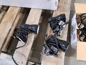 lot 802 image: Lot of (3) Intertek GS-T00820 Clamp Lamps