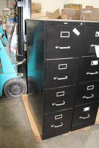 lot 415 image: OfficeMax Metal File Cabinet 4-drawer
