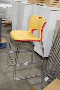 lot 426 image: Lot of (2) PlasticMetal Stacking Conference Chairs