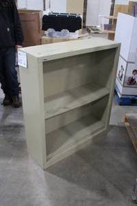 lot 312 image: Metal Bookcase 2-shelf
