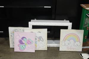 lot 517 image: Lot of (4) Paintings with Window Box Display