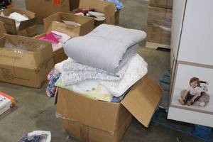 lot 549 image: Lot of  Baby Accessories - Basket, Blocks, Lamp, Plush Toys