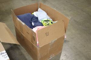 lot 573 image: Lot of (1 Large Box) Baby Blankets, Towels and Bibs