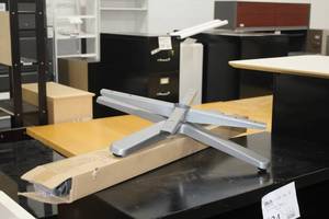 lot 369A image: Conference Set - Table, Four Folding Chairs